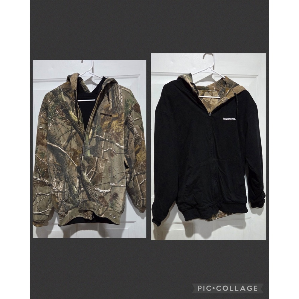 Winchester Black & Camo Interchangable Full Zip Hooded Jacket Men XL